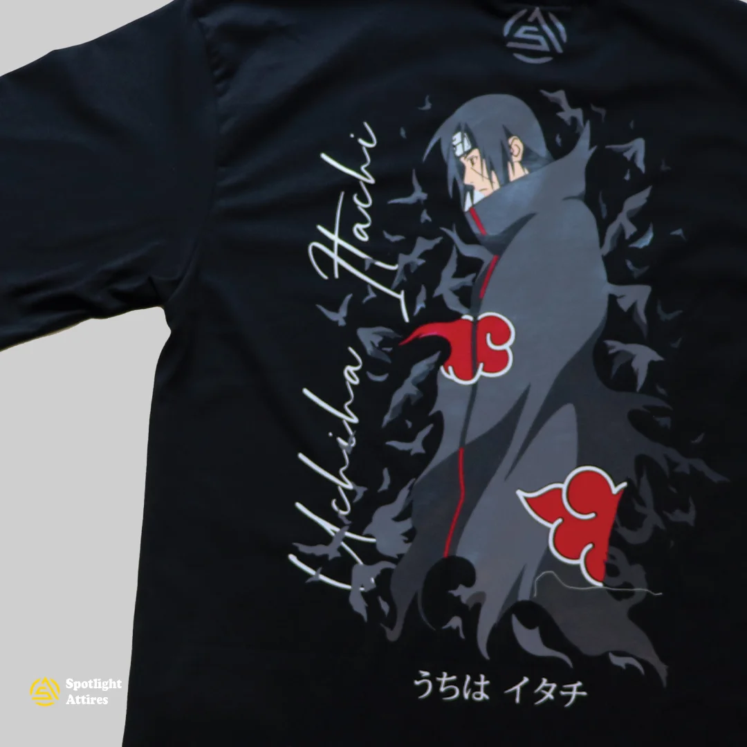 Naruto Itachi Uchiha Drop Shoulder T-Shirt